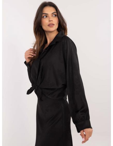 Čierna oversize kvetinová košeľa