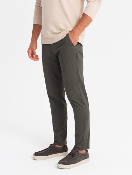 Férfi REGULAR FIT egyenruhás chino nadrág - khaki