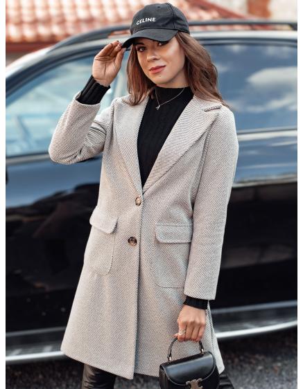 Dámsky oversize kabát MODELOVA dlhý hnedý