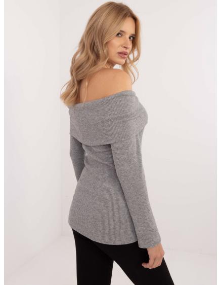 Šedý puntíkovaný svetr s třpytivými nitkami