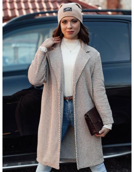 Dámsky nadrozmerný kabát TEDDSTYLE béžový