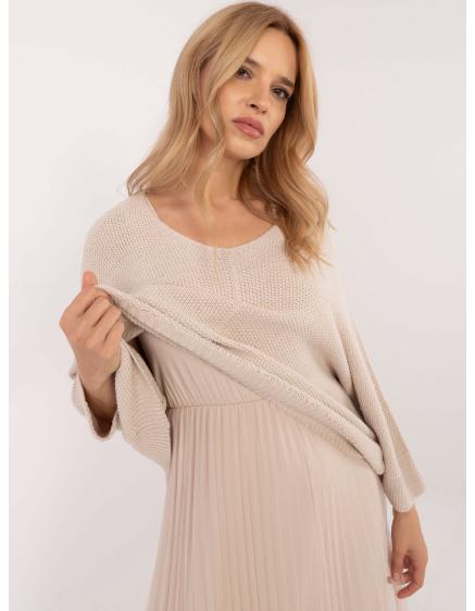 Béžová elegantná súprava s midi šatami