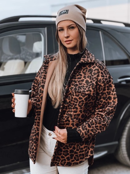 Dámská bunda oversize SAVANNAH s leopardím vzorem