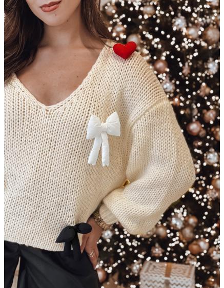 Dámský svetr one size PUREBOW béžový