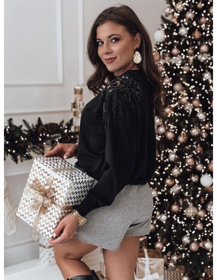 Dámský svetr ORELIS jedné velikosti černý s mašličkami