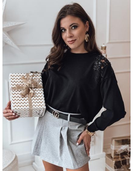 Dámský svetr ORELIS jedné velikosti černý s mašličkami