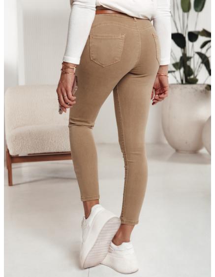 Női CLARET farmer nadrág övvel szett bézs színű