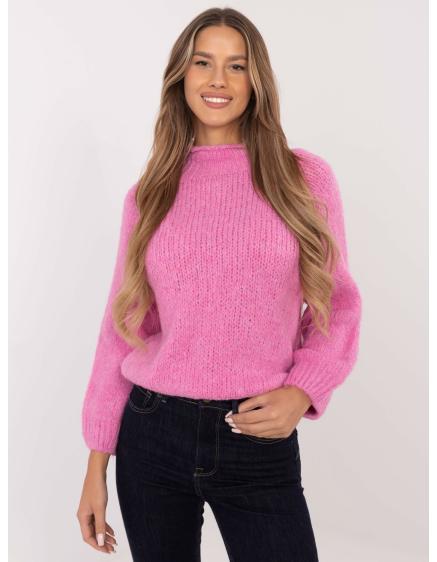 Špinavě růžový vlněný svetr nadměrné velikosti