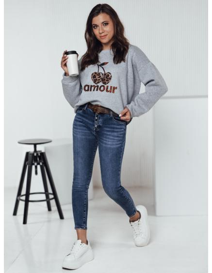 Dámské kalhoty BUTTONFIT skinny jeans kalhoty modré