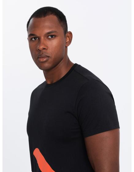 Pánske bavlnené tričko s jemnou výšivkou - krémová V2