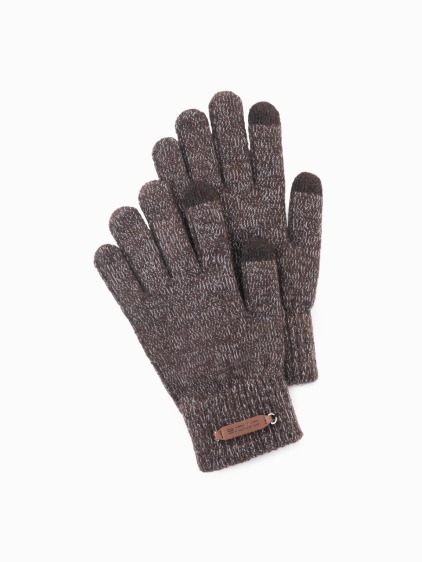 Pánske elegantné rukavice zo zmesi vlny - graphite V2