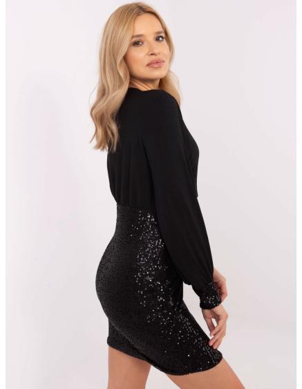 Fekete flitteres ruha szilveszterre