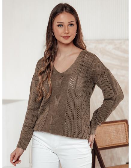 Női pulóver LACEONIA bézs