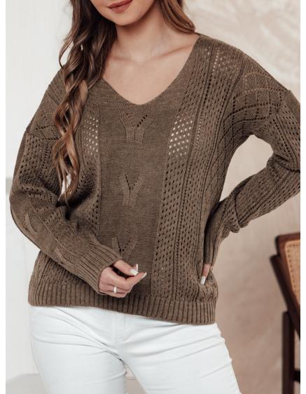 Női pulóver LACEONIA bézs