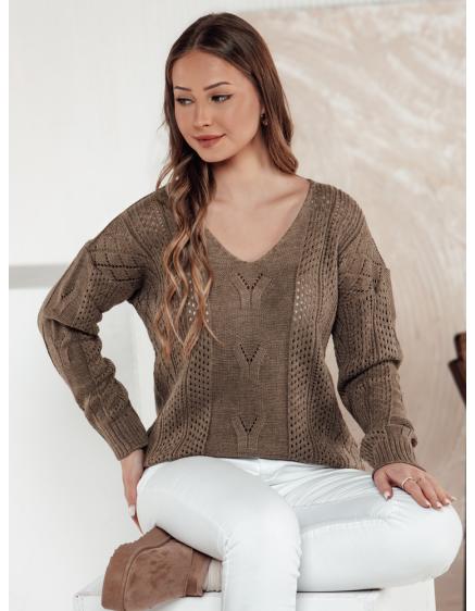 Női pulóver LACEONIA bézs