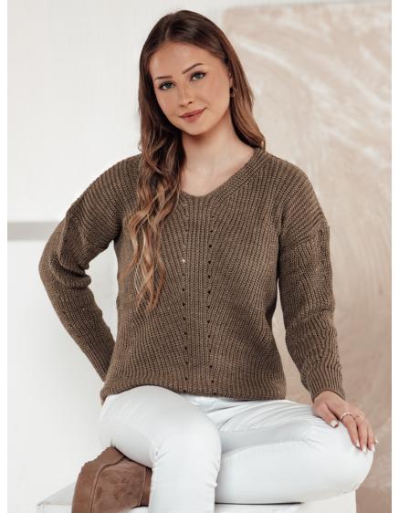 Női pulóver MONAVIA bézs