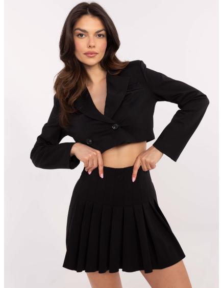 Černá plisovaná obleková sukně