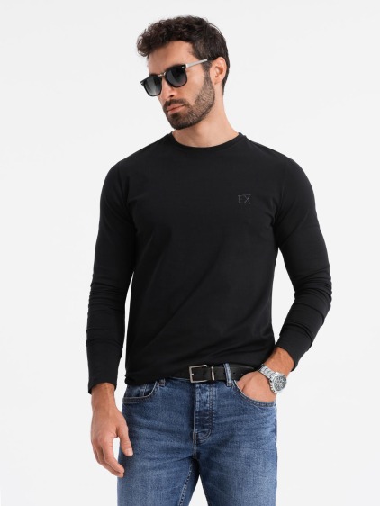 Pánska košeľa s dlhým rukávom Raglan Contrast Sleeve - biela a sivá V5 OM-LSCL-0105