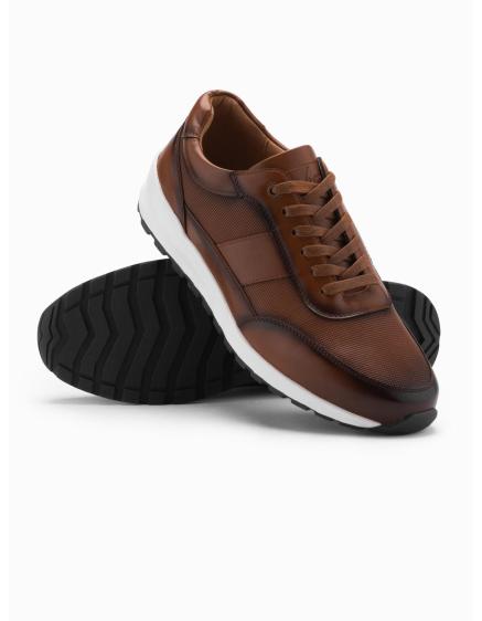 Férfi sportcipő öko bőrből – barna V1 OM-FOSL-0181