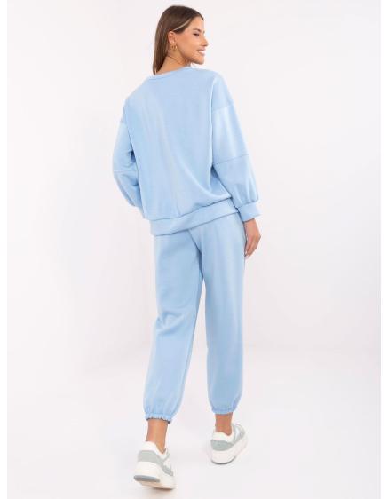 Světle modrá tepláková souprava se spodním dílem joggerů