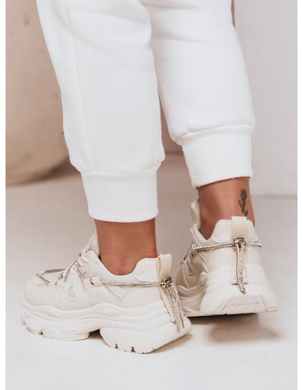 Dámské tenisky na silnější podrážce NEWMOVE béžové