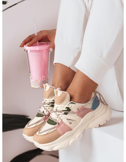 Dámské tenisky na silnější podrážce NEWMOVE béžové