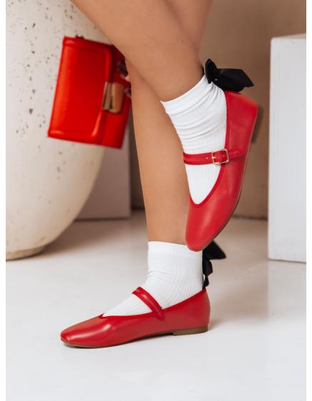 Dámské baleríny se zapínáním ELLICAN červené