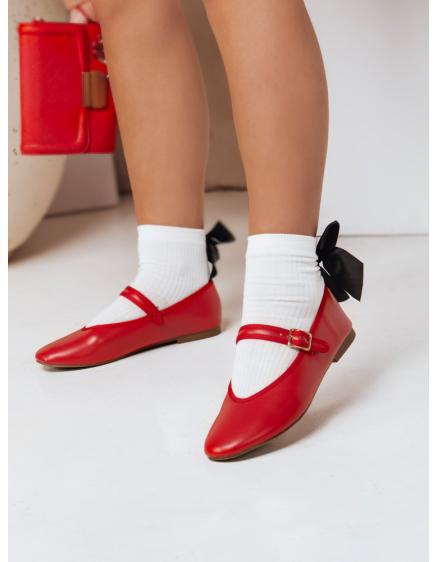 Dámské baleríny se zapínáním ELLICAN červené