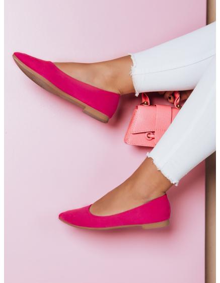 Dámské baleríny na plochém podpatku GLAMINO fuchsiové