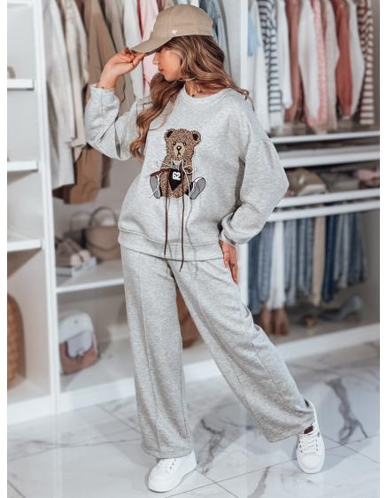 Női oversized melegítő ruha TEDDYSET világosszürke