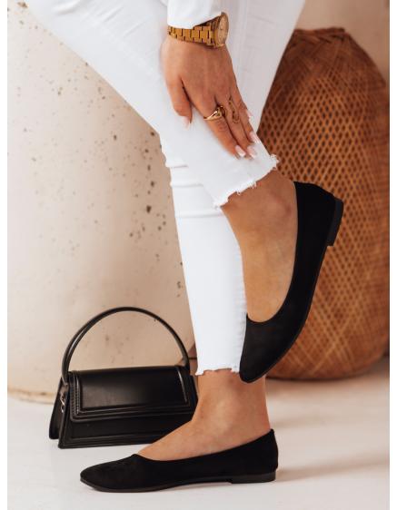 Dámské baleríny na plochém podpatku GLAMINO černé