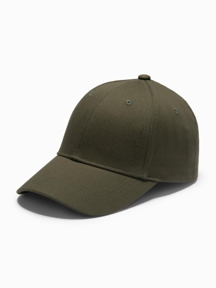 Férfi baseball sapka merevítővel és díszítő hímzéssel – khaki V2 OM-ACCS-0102
