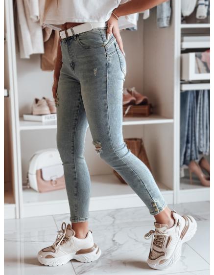 Dámské úzké džíny s páskem ICONON modré