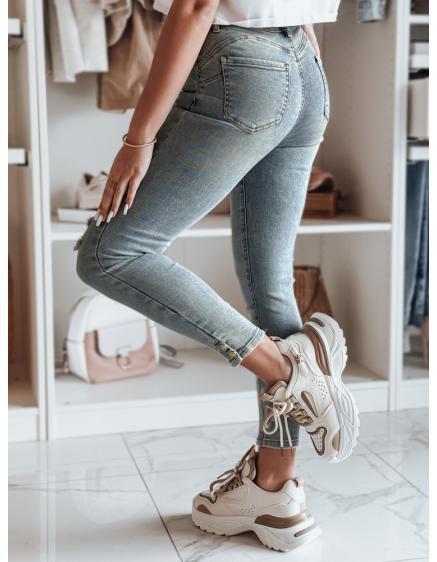 Dámské úzké džíny s páskem ICONON modré