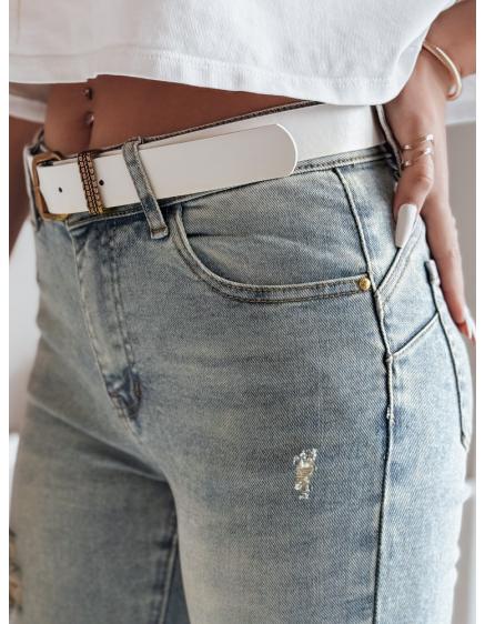 Dámské úzké džíny s páskem ICONON modré