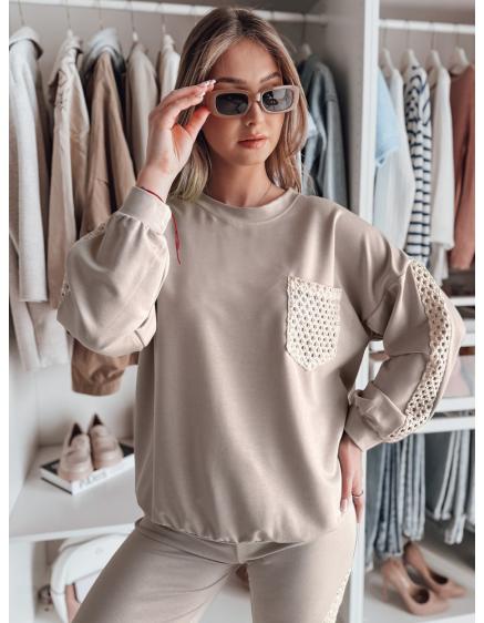 Dámská halenka nadměrné velikosti LUXEEN moka