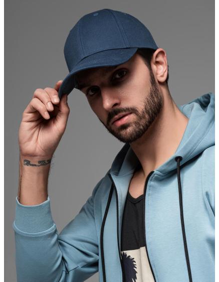 Egyszínű férfi baseball sapka – sötétkék V2 OM-ACCS-0105