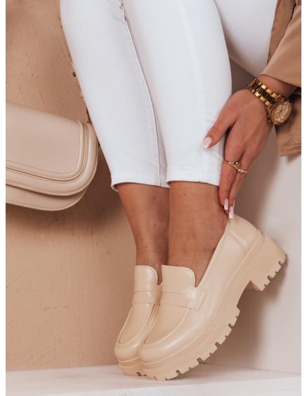 Dámské mokasíny na platformě TORINO béžové