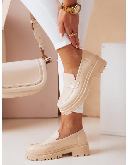 Dámské mokasíny na platformě TORINO béžové