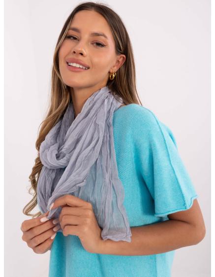 Šedá dámska pokrčená šatka