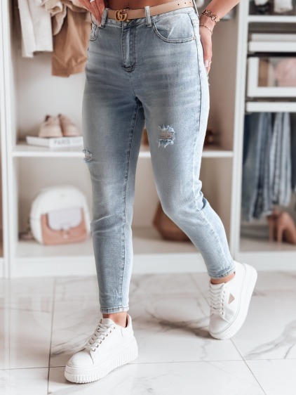 Dámske džínsy mom fit MOMWAY modré