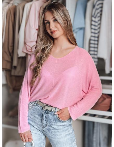 Női plus size pulóver NORVAN rózsaszín