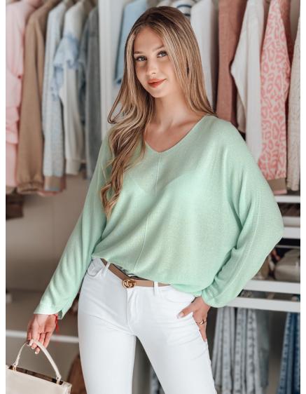 Női plus size pulóver NORVAN menta
