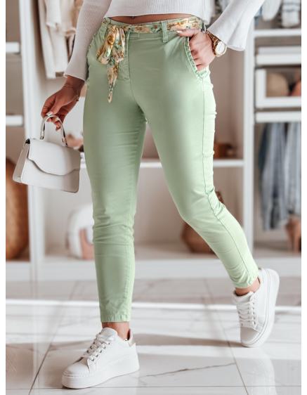 Dámské kalhoty ROSSALI s páskem, mátové