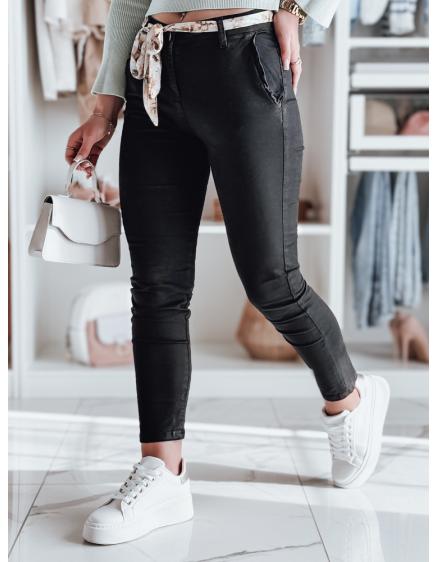 ROSSALI fekete chino nadrág övvel