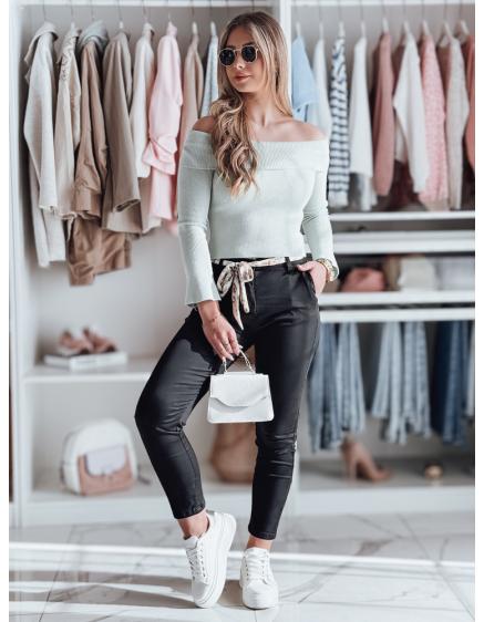 ROSSALI fekete chino nadrág övvel