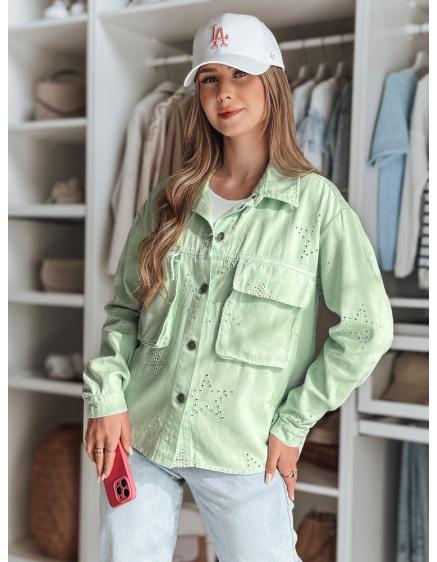 Női átmeneti kabát egy méretben csillagokkal STRASHINE menta