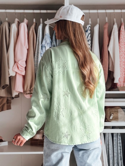 Dámska prechodna bunda one size s hviezdičkami STRASHINE mätová – fotografie produktu 4