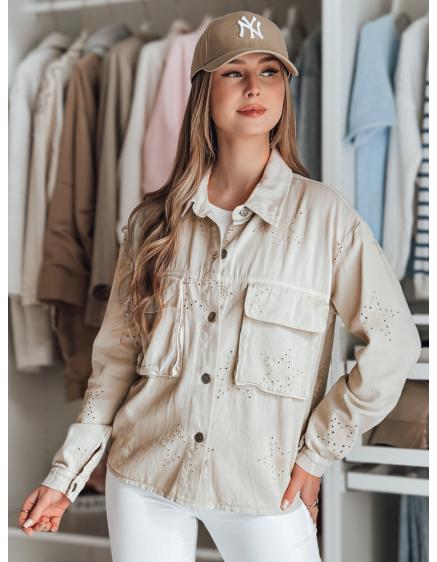 STRASHINE női átmeneti kabát csillagokkal, cappuccino, L méret