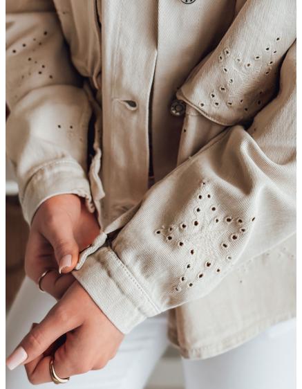 STRASHINE női átmeneti kabát csillagokkal, cappuccino, L méret